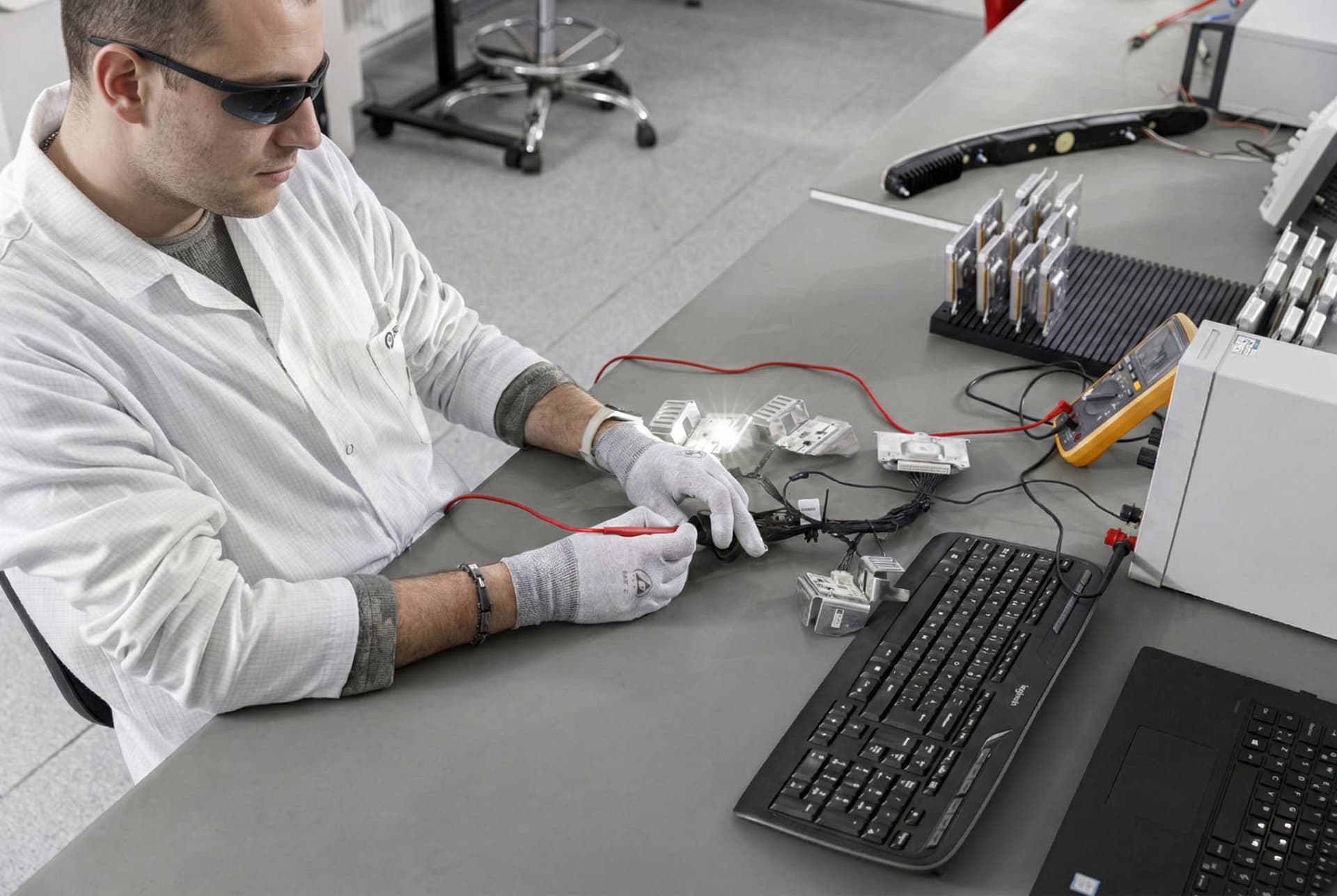 Electronic component testing