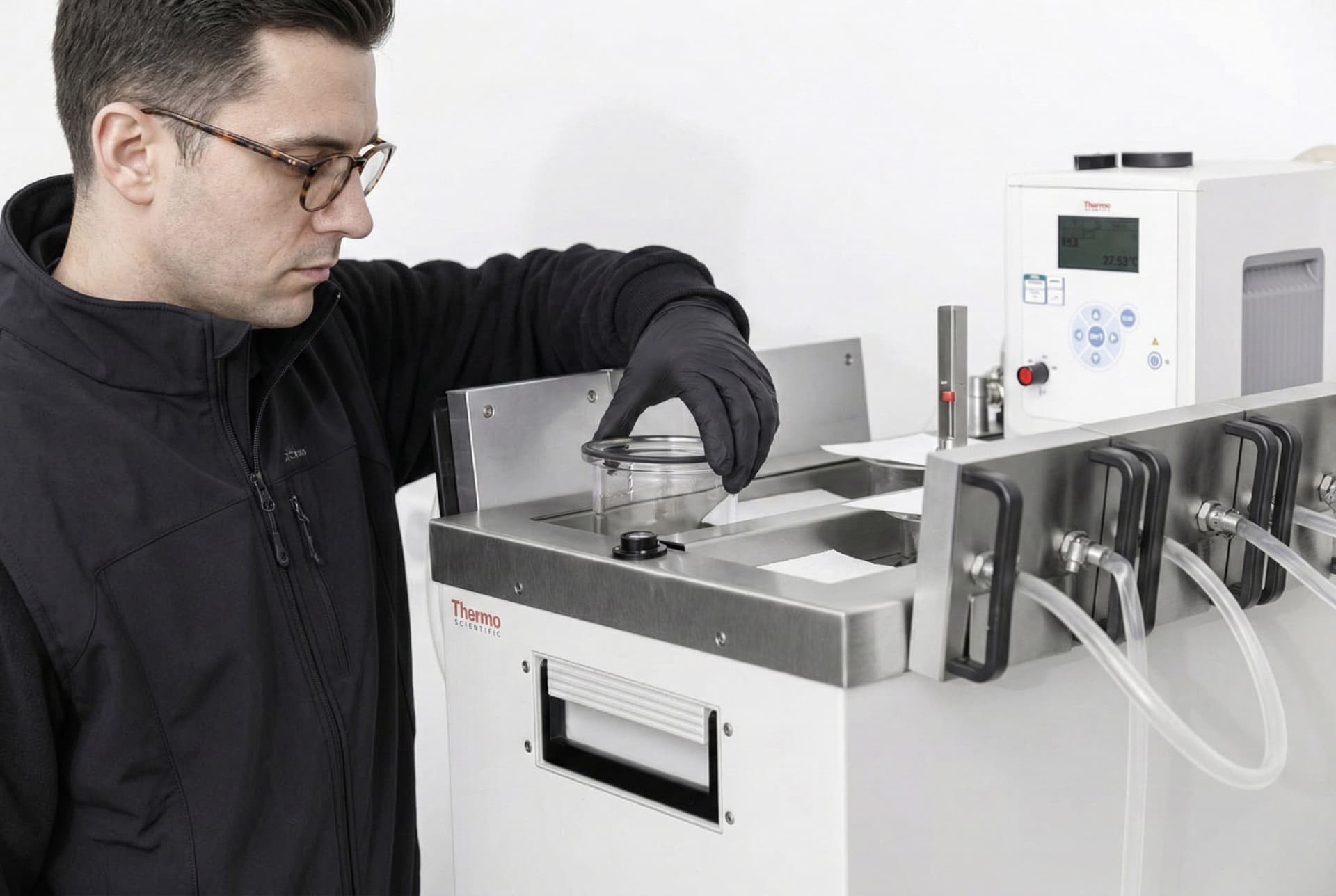 Material characterization instrument with DSC analysis screen